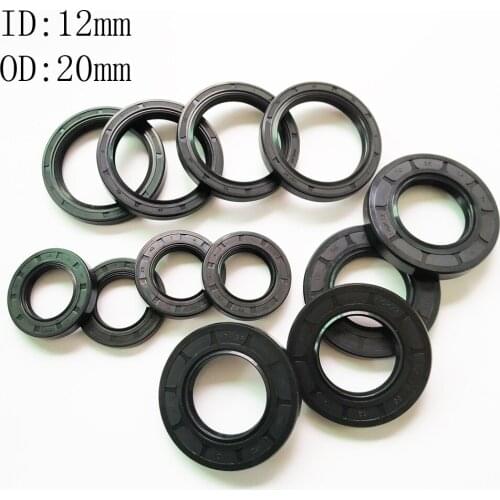 1PCS 12X20X4 12X20X5 12X20X5.5 12X20X6 12X20X7MMNBR Shaft Skeleton Oil Seal TC Nitrile Rubber Ring Gasket