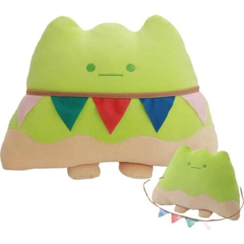 Soft Bunting Dressing Japan mountain Cookie Man Throw Pillow Stuffed Green mountain Sofa Decor Cushion Girly Pillow for Her