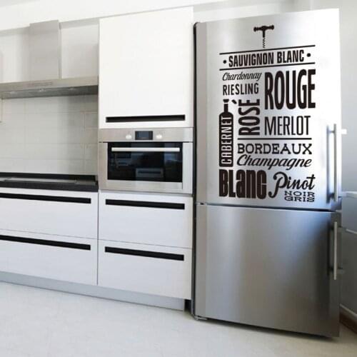 Stickers Sortes Des Vins Sauvignon Blanc Wall Decals Kitchen Room Home Decor Frige Poster Restaurant Wallpaper House Decoration