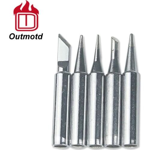 Outmotd Soldering Iron Tips 5pcs/Set Pure Copper Soldering Tip Solder Welding Tools Accessories