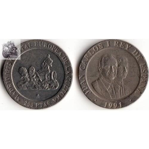 Spanish 200 Peseta 1991 Edition Coins Europe New Original Coin Commemorative Edition 100% Real Rare Eu Random Year
