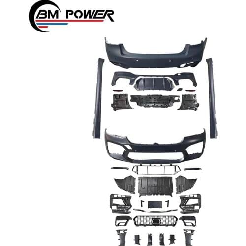 NEW! 5 series to 2021 M5 style body kit with bumper rear diffuser side skirts 5series G30 G38 to 2021 new M5 auto parts