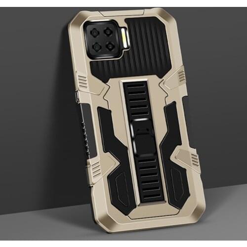 New Shockproof Armor Protective Case For OPPO F11 Pro F9 Strong Anti-Drop Hidden Bracket Phone Case For OPPO F17 F17Pro Cover