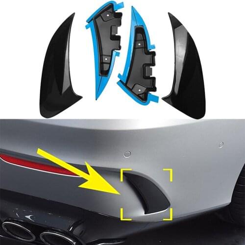 One Pair Car Rear Bumper Spoiler Lip Diffuser Canards Splitters For Mercedes Benz W118 CLA35 CLA45 CLA180 CLA200 CLA250 AMG 2020