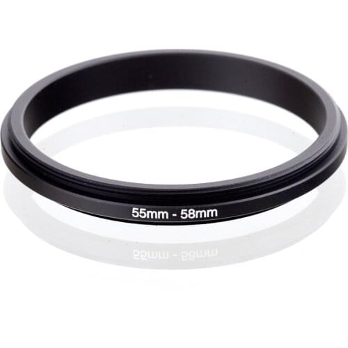 RISE(UK) 55mm-58mm 55mm to 58mm Male to Male Coupling Step Ring Adaptor 55-58 Dual Male