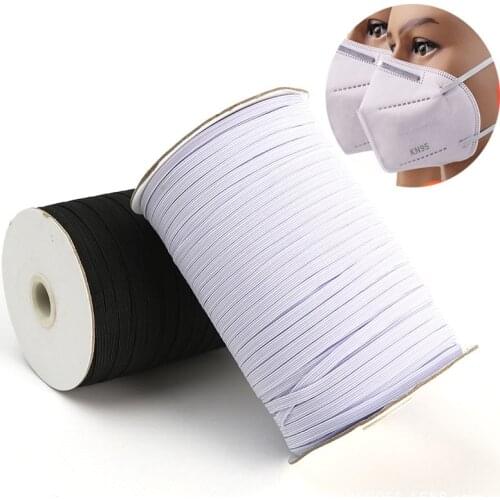 3mm 5mm 6mm Elastic Band For Mask 3mm-12mm Wide Elastic Cord Ribbon Rubber Band Tape For Diy Masks Clothing Sewing Accessories