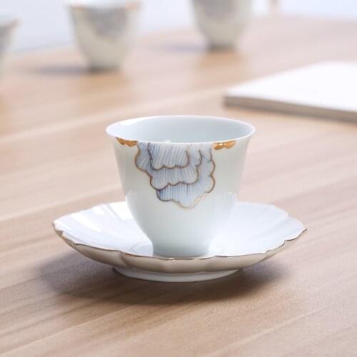 Hand-Painted Kung Fu Tea Set Teacup Ceramic Cup Master Cup Single Cup Teacups Chinese Style Tea Cup Small Ceremonial Cup