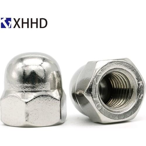 Hex Cap Nut Metric Thread Hexagon Decorative Cover Semicircle Acorn Nut 304 Stainless Steel M3 M4 M5 M6 M8 M10 M12