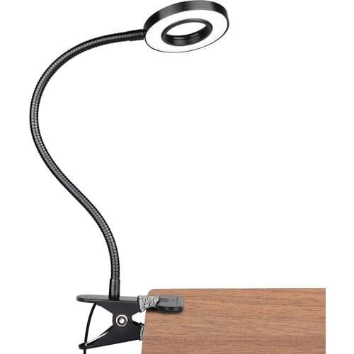 5W LED Clip on Light/Reading Light/Bed Light, 2 Color Book Light & Dimmable Pinao Light, Eye-Caring Clip on Lamp novelty