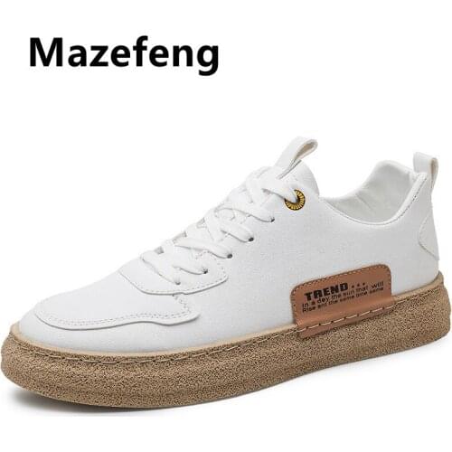 Spring Summer Casual PU Leather Shoe Trend Mens Shoes Wild Mens Flats Shoes Waterproof Non-slip Board Shoe Male Footwear Brand