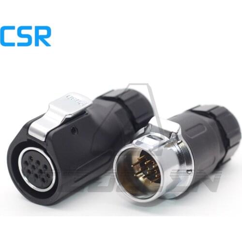 XHP20 , Waterproof Connector 10 Pin Automotive power supply Cable Connector Male Socket Docking connector IP67