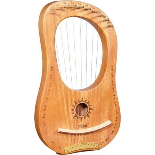 ZANi Lyre Harp,Greek Violin,10 String Lyra Harp with Carry Bag Tuning Wrench ,for Kids,Beginner,Music Lovers, Adult,Etc