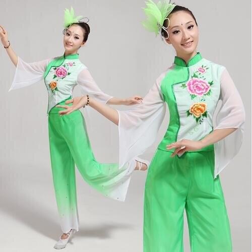 0106) Chinese folk dance classical stage performance yangko dance clothing square dance costumes square dance clothing