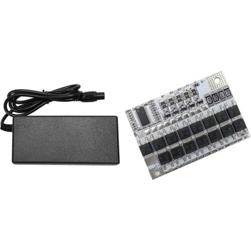 1 Pcs 12V 16.8V 21V 100A Li-Ion Battery Protection Board & 1 Pcs Balance Scooter Charger Scooter Charger with US Plug