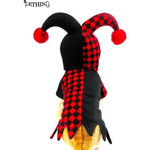 2015 new design hot sale Halloween festive dog costume pet dog costume clown style XS-XL jackets