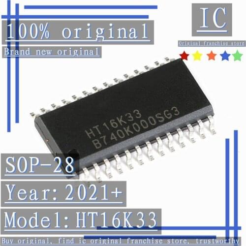 2021+100% Brand new original 2PCS-10PCS HT16K33 SOP-28 RAM mapping 16*8 LED controller driver