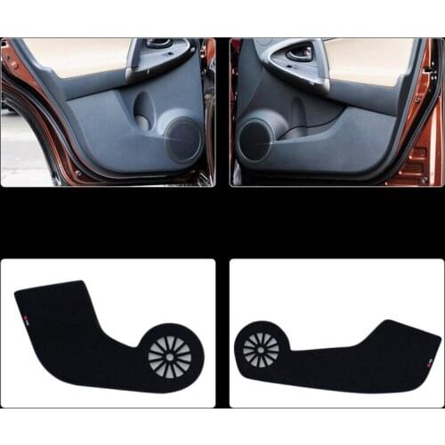 4pcs Fabric Door Protection Mats Anti-kick Decorative Pads For Toyota Rav4 2012