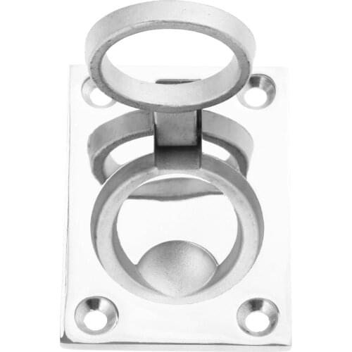 63x44mm Marine Hatch Latch Locker Cabinet Flush Mount Lifting Ring Pull Deck Cover Handle Floor Buckle Boats 316 Stainless Steel