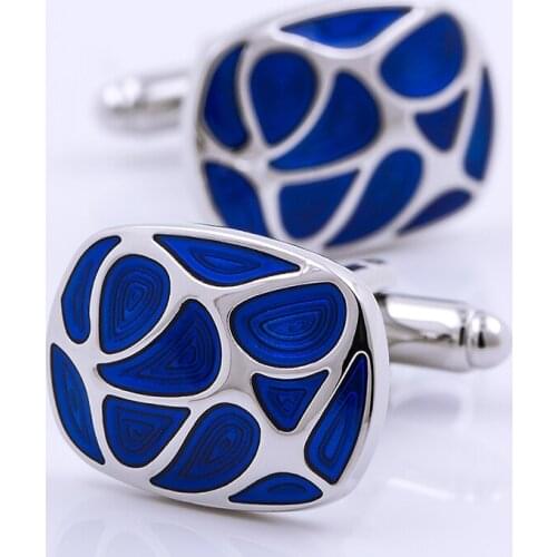 KFLK brand mens cufflinks shirt button of high quality blue wedding gift jewelry cufflinks 2020 new products free shipping