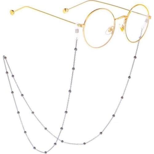 Round bead glasses chain S1X4