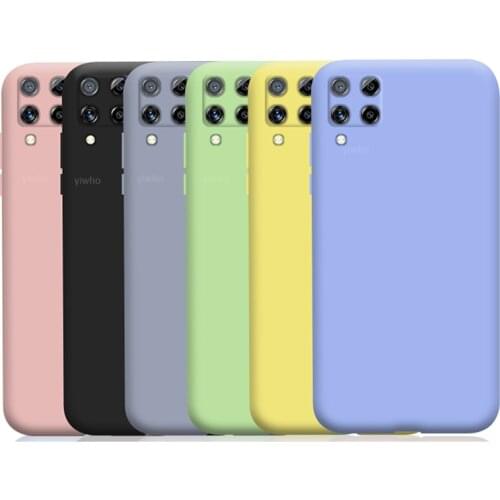 On For Samsung Galaxy A12 Case Liquid Silicone Shockproof Bumper Soft Back Cover For Samsung A12 Phone Case For Samsung A12 5G