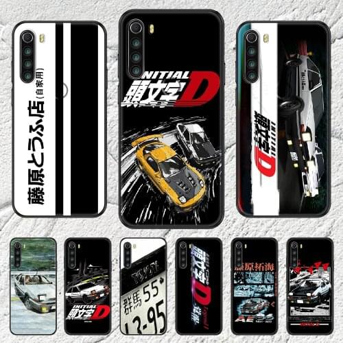 Initial D AE86 Car Phone case For Xiaomi Redmi Note 7 7A 8 8T 9 9A 9S 10 K30 Pro Ultra black pretty prime fashion cover silicone