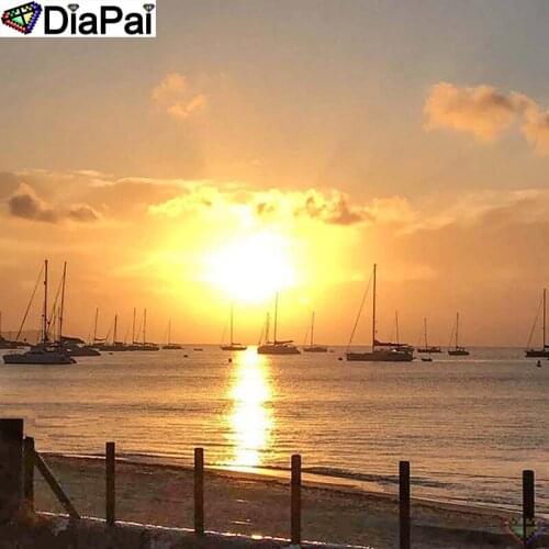 DIAPAI Square Round Drill 5D Diamond Painting Environmental Crafts Full Diamond Embroidery "Sunset scenery" Home decor A26903