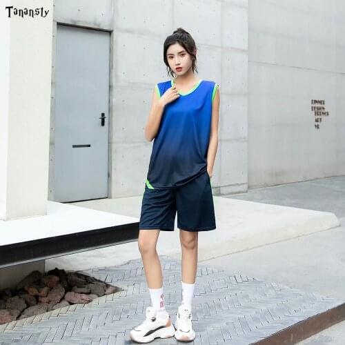 Women Basketball Jerseys Uniforms Custom College Basketball Suits Student Sets Starry Sportswear Shirt with Shorts Anti-Wrinkle