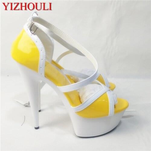 Elegant Sweet 15CM Super High Heel Platforms Pole Dance / Performance / Star /Model Sandals, Wedding Shoes