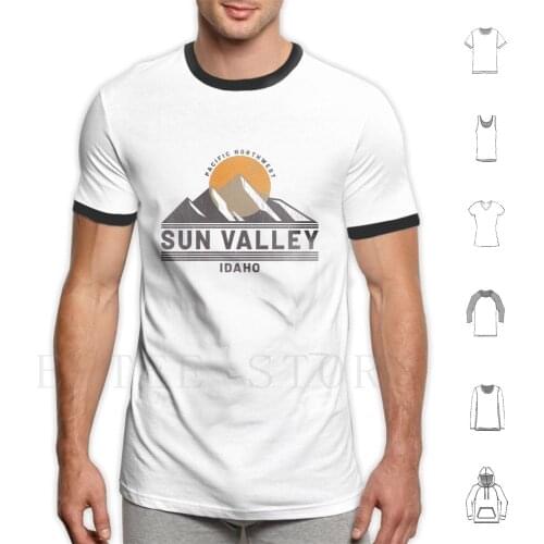 Sun Valley Idaho T Shirt Cotton Men DIY Print Pacific Northwest Vacation Mountain Trip Road Trip Outdoors Souvenir