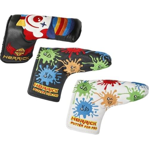 PU Golf Putter Headcover Quality PU Leather Head Cover for Blade Style Putters Outdoor