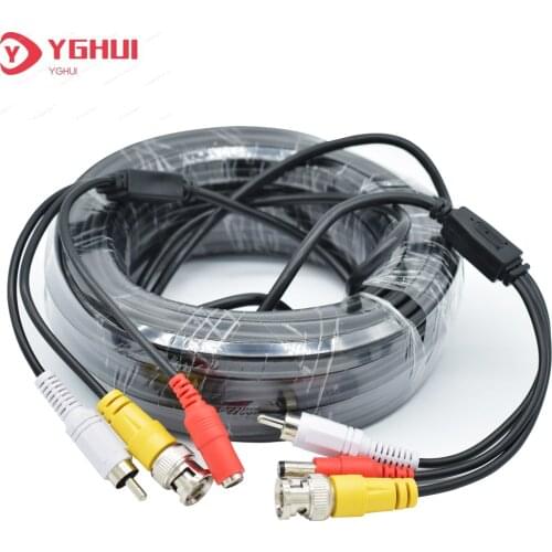 3 In 1 CCTV Cable Security Camera Video Audio Power BNC Cable BNC + RCA + DC Connector For DVR Surveillance System