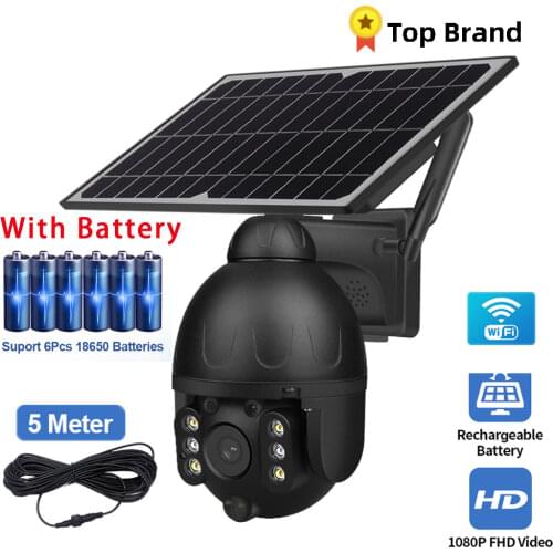 Rechargeable Battery Wifi 4G Solar Camera Outdoor PTZ CCTV Security Monitor Video Surveillance Night Vision Motion Detect JZYZ