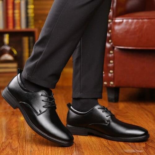 2021 Classic Formal Officer Men Dress Shoes Armyman Wing-tip Derby Leather Elegant Suit Business Oxfords Business Footwear