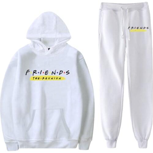 Friends: The Reunion Sweatshirt Unisex Two Piece Set Hoodie+Jogger Pant Harajuku Streetwear American Series Women Mens Set Rip