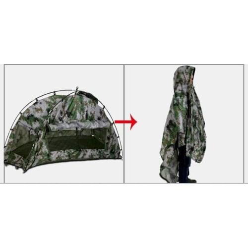 2016 hot selling!! raincoat type digital camouflage tent for single man