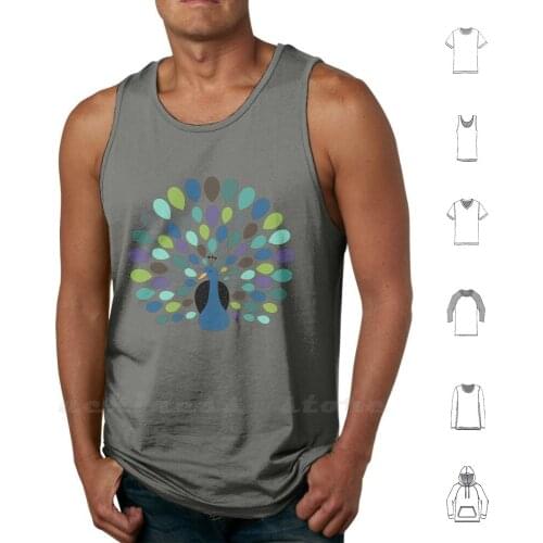 Peacock Time Tank Tops Vest Sleeveless Peacock Amazing Gorgeous Beautiful Colorful Cool Geometric Universe Cute