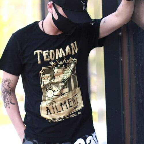 Vetement Homme De Marque 2021 Summer New Vintage Poker Print Cotton T Shirt Men Fashion Haikyuu Oversize Black Tee Shirt Poleras