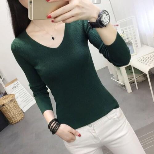 OHCLO Newbottoming shirts womens sweaters knitted sweaters autumn and winterCultivate ones moral Slim sweaters are fashionable