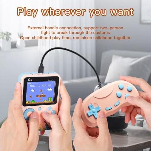 G5 Macaron handheld game console Contra mini arcade 500 game HD screen charging handheld