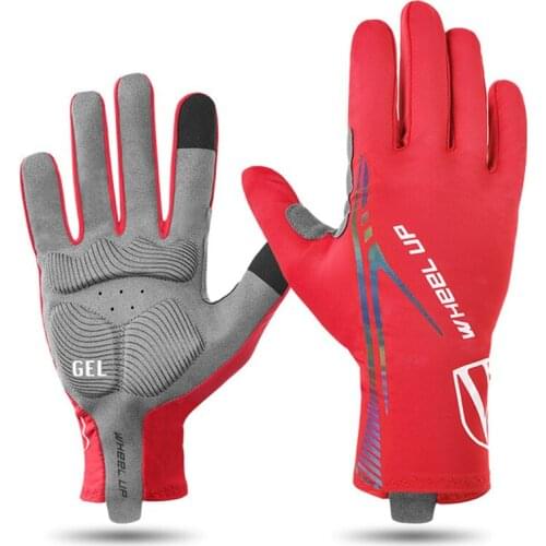 WHeeL UP Anti-slip Long Finger Cycling Gloves Motorcycle Bicycle Sports Colorful Gloves Summer Outdoor Cycling Equipment