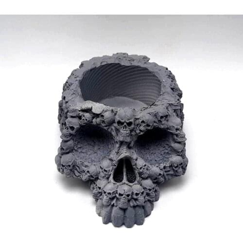 Multiple horror skull vase plant silicone mold diy ashtray resin concrete silicone mold home decoration tools