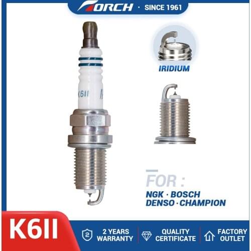 Ignition System Double Iridium Saprk Plug Torch K6II Candles for ESCORT/FIESTA/ORION/SCORPIO/BCPR6ES Longer Life Time
