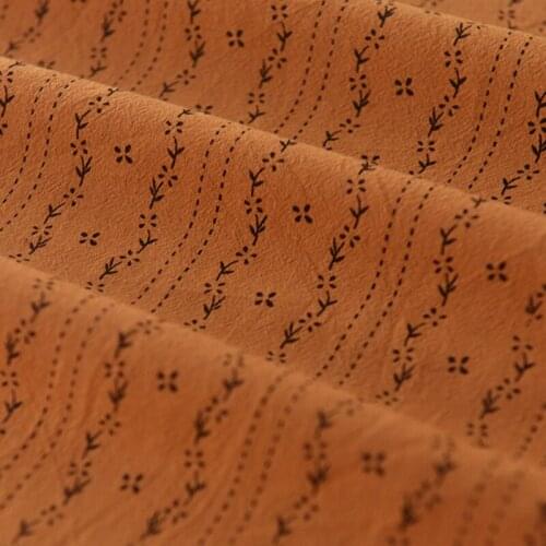Dark Turmeric Flower Wall Washed Cotton Linen Fabric Handmade DIY Clothing Dress Shirt Sofa Towel Fabric Free Shipping