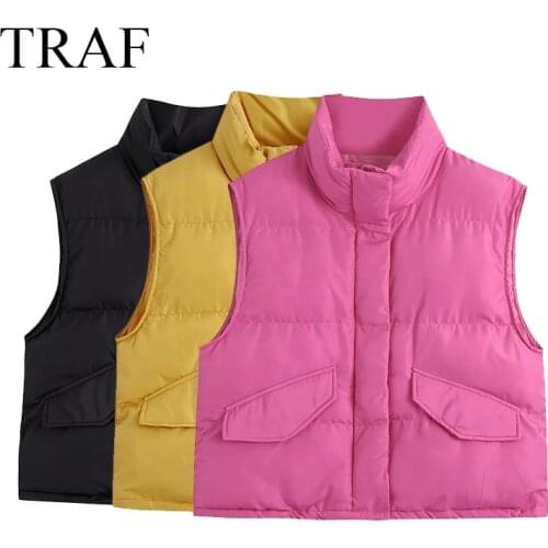Женские большие жилеты TRAF China At AliExpress
