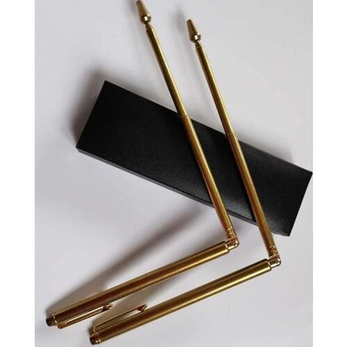 Pure Brass L Divining Rods Retractable Dowsing Pen Shape Portable Water pulse wave detector Ghost Hunting Tools Water Treasure