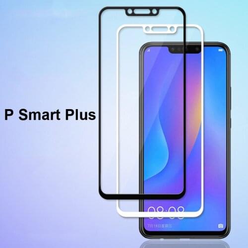 Ultra-Thin white black color full screen protector Tempered Glass film For Huawei P Smart Plus Screen protective glass film