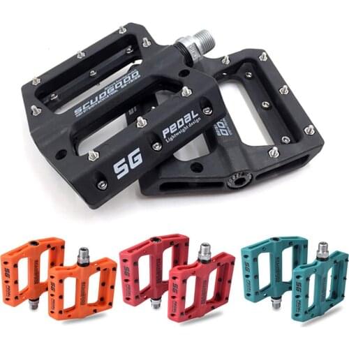 Bike Pedals Nylon Fiber Bearing Pedal Mtb Pedals Flat Platform Bicycle Parts Accessories Bicycle Mountain Pedals 124*107*12CM