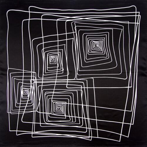 High-quality Pure Silk Scarf Women Bandana Female Hair Scarf Top Womens Natural Silk Square Headband Neck Scarf for Women Plaid