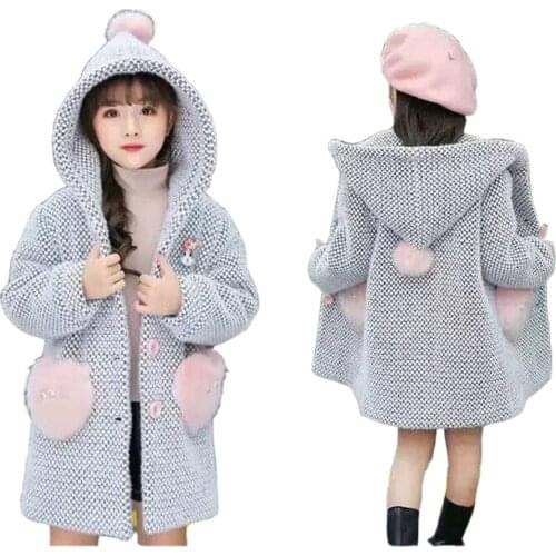 Winter Girls Coats Long Sleeve Cotton Jackets For Girls Outerwear Children Girls Clothes Kids Coats Clothing